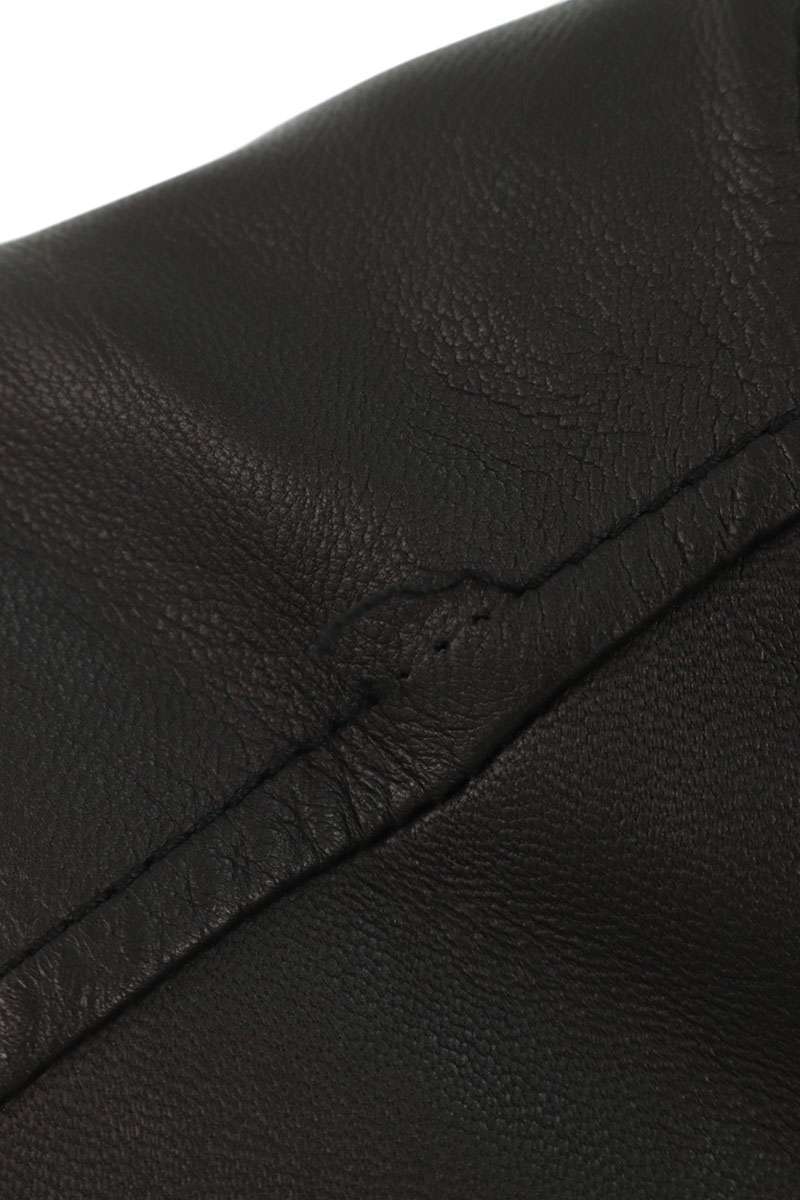 DIESEL Lamb Leather Bomber Blouson Black Size XXL
