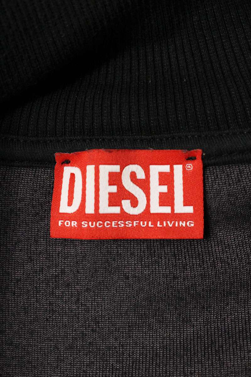 DIESEL Velvet Zip-Up Blouson Black Size S