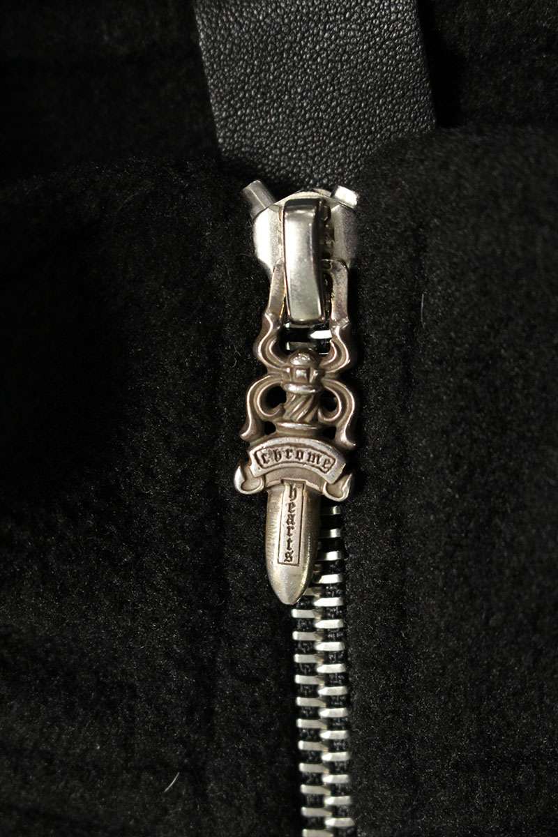 Chrome Hearts Dagger Half-Zip Fleece Pullover Jacket Size L