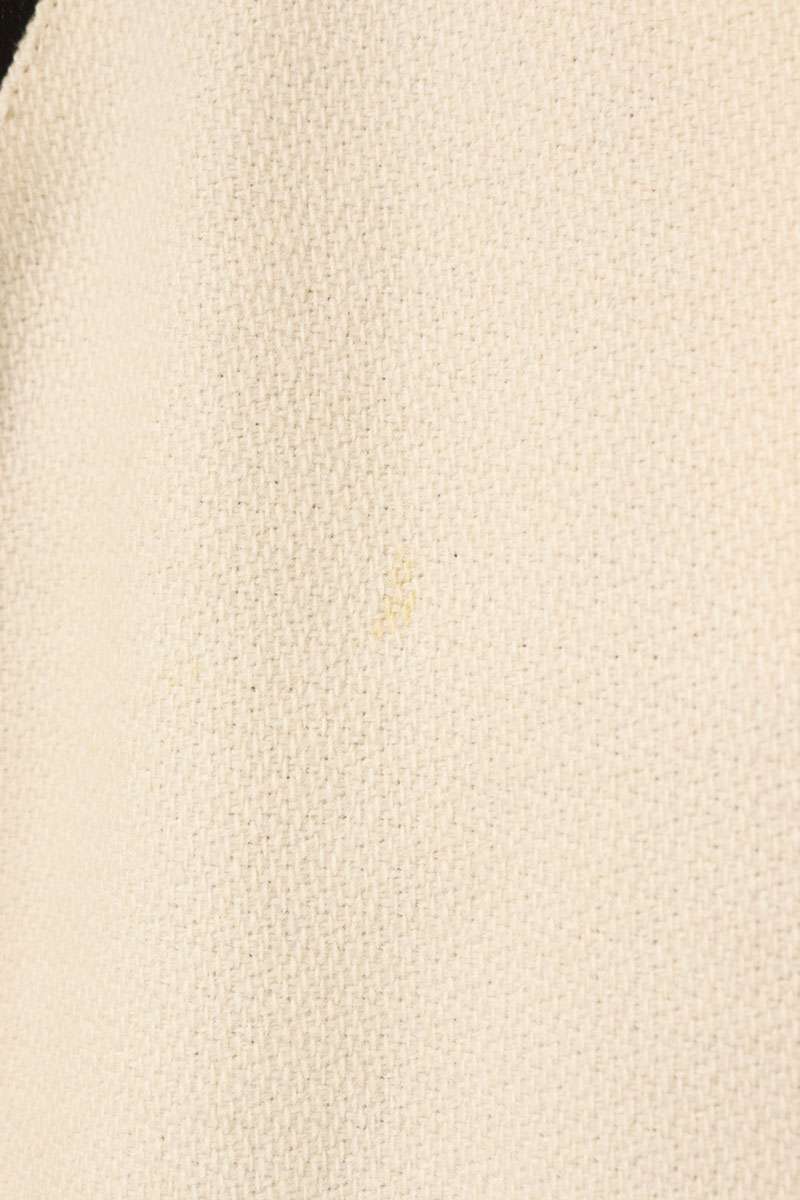 SAINT LAURENT PARIS Leather Trim Teddy Blouson White Size L
