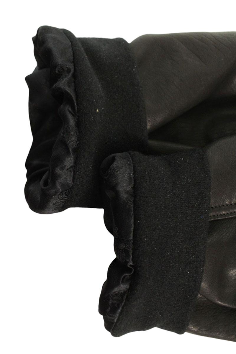 Chrome Hearts MA-1 Leather Bomber Jacket Black Size M