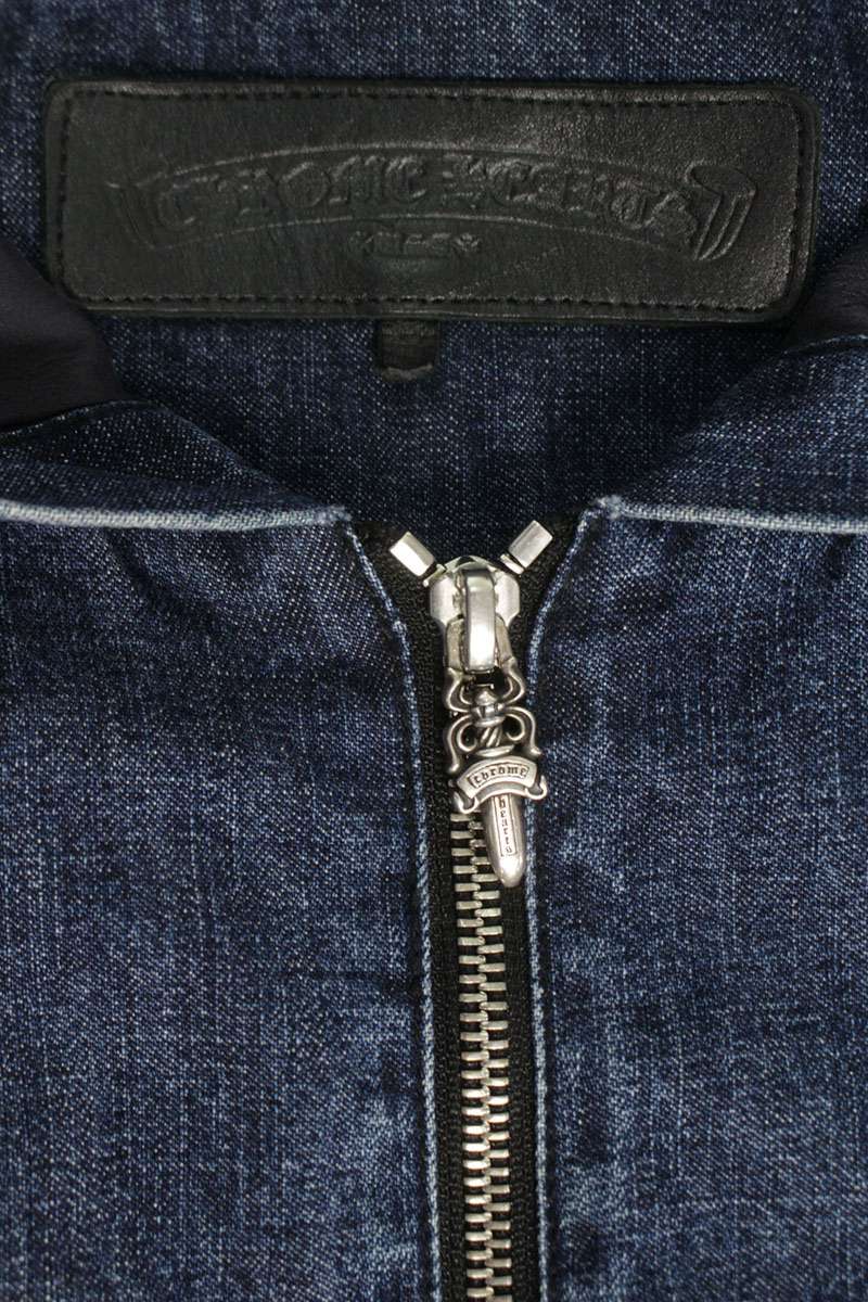 Chrome Hearts Half-Zip Denim Anorak Blouson Indigo Size L