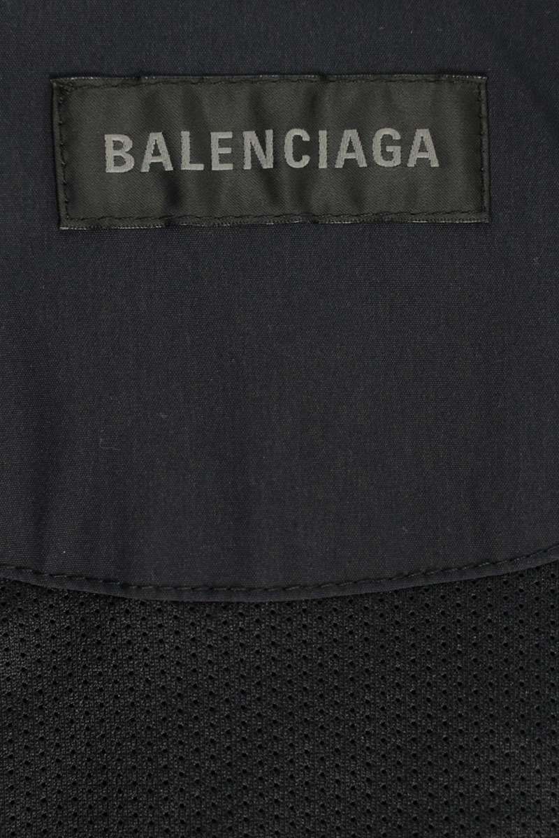 BALENCIAGA Logo Embroidered Nylon Double Zip Blouson Size M