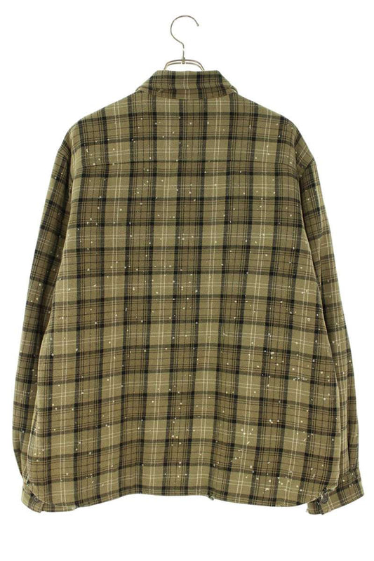 GUESS Flannel Check Blouson Khaki Size M