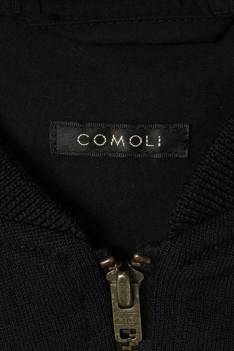 COMOLI 24AW Wool Knit Zip Blouson Navy Size L