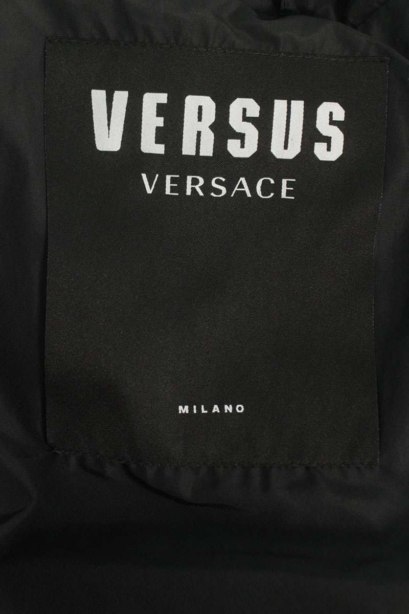 GIANNIVERSACE Logo All-Over Nylon Anorak Blue/Yellow Size M