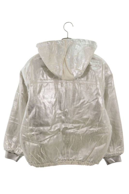 MM6 24SS Foil Hooded Work Jacket Paint Print Size M