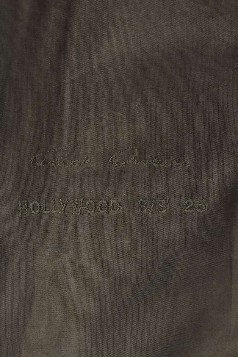Rick Owens 25SS Alice Shirts Leather Jacket Silver Size XXL