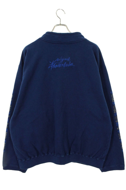 TENDERLOIN Logo Embroidered Cotton Zip Jacket Blue Size XL