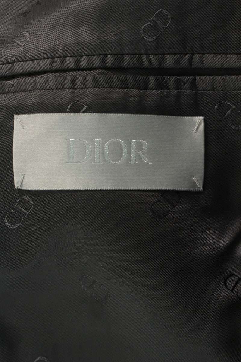 DIOR Wool Zip-Up Blouson Gray Size S