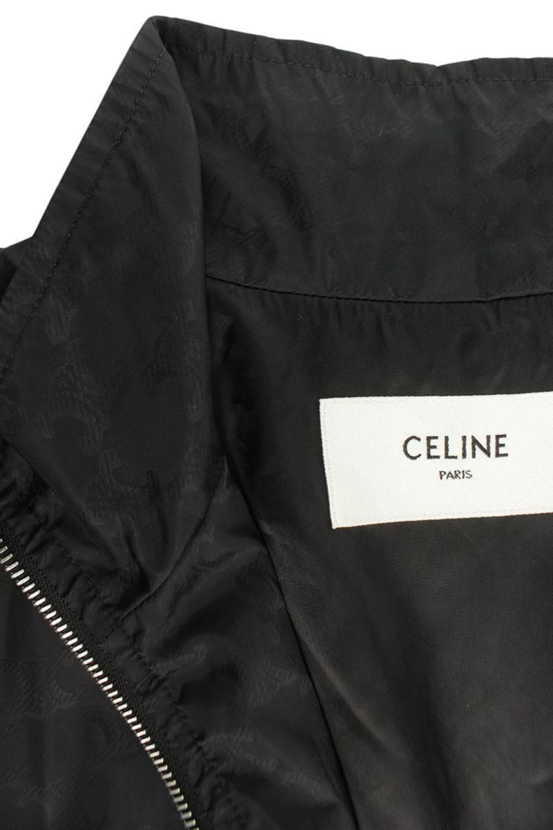 CELINE 25SS Black Triomphe Monogram Zip-Up Blouson Size XS