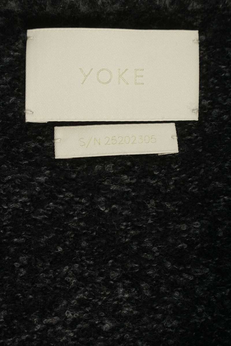 YOKE 25FW Boucle Knit Zip Blouson Black Size M