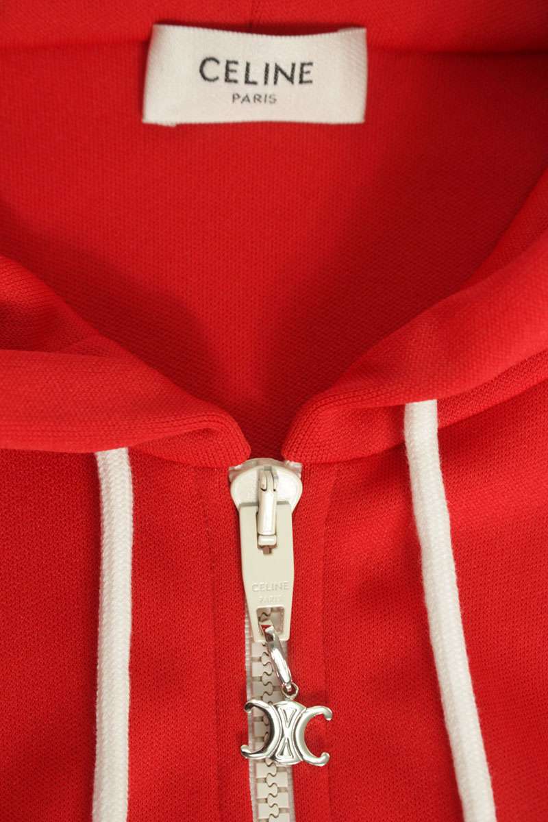 CELINE Triomphe Tracksuit Blouson Red/White Size L