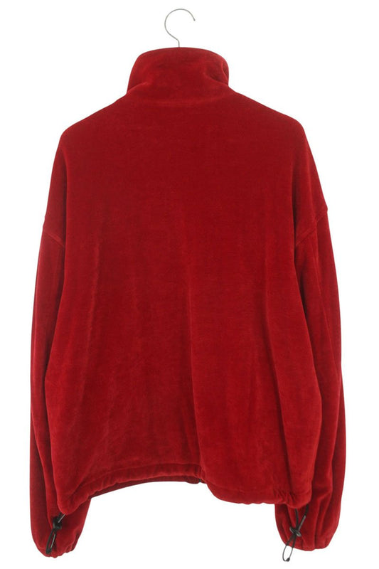 ALEXANDER WANG Velour Zip-Up Track Blouson Red Size S
