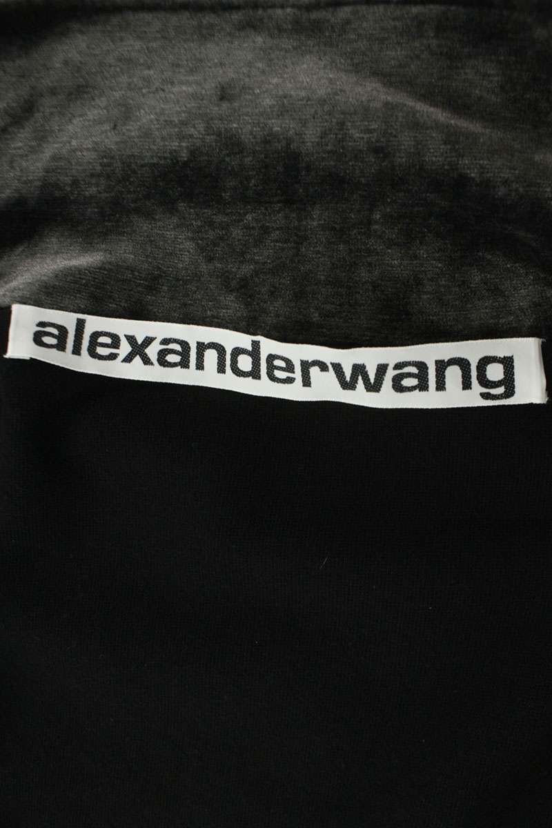 ALEXANDER WANG Velour Zip-Up Track Blouson Red Size S