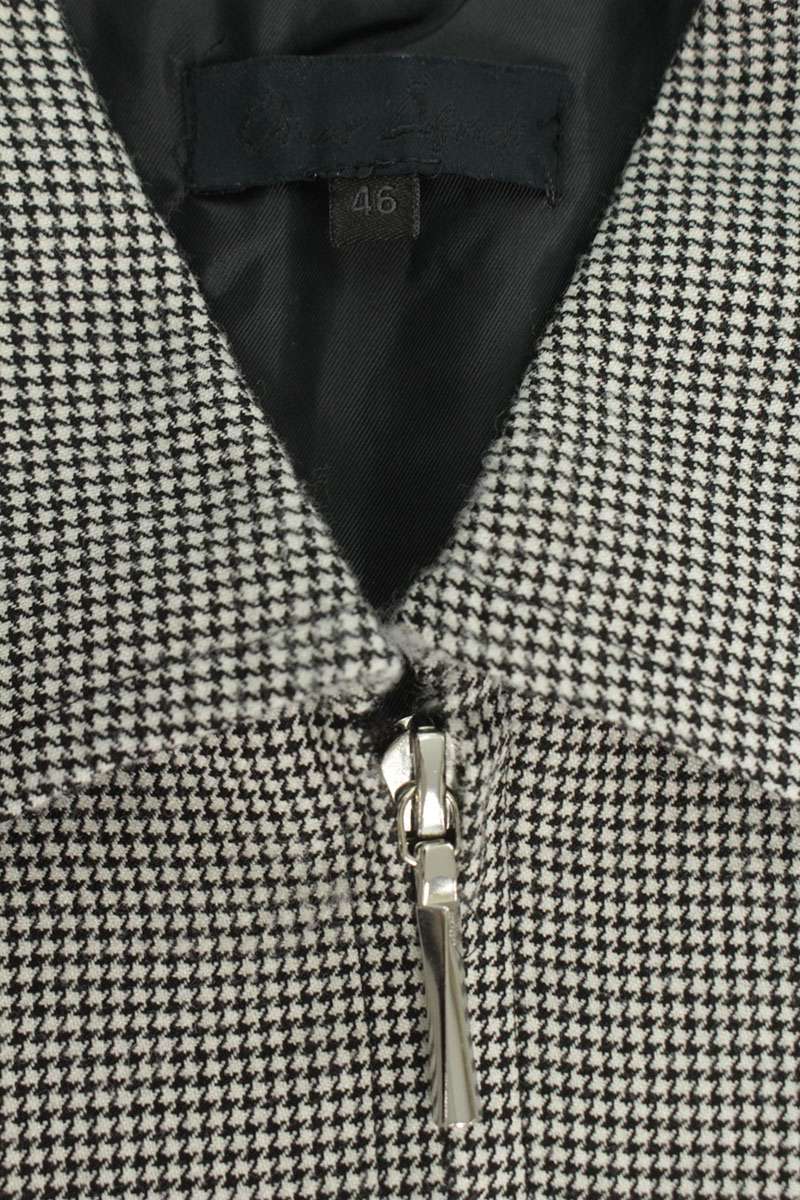 Omar Afridi Houndstooth Coverall Blouson Gray Size S