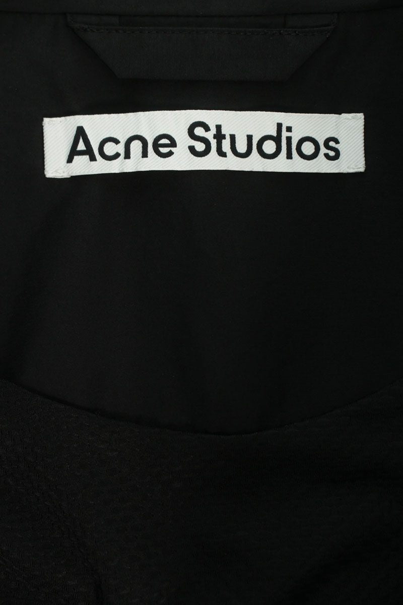ACNE STUDIOS Back Logo Embroidered Nylon Jacket Black Size S