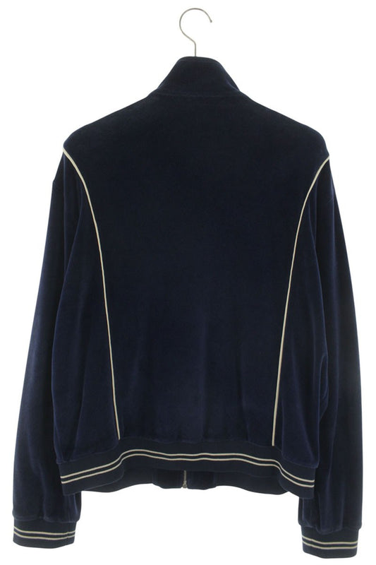 CELINE Triomphe Embroidered Velour Jersey Blouson Size L