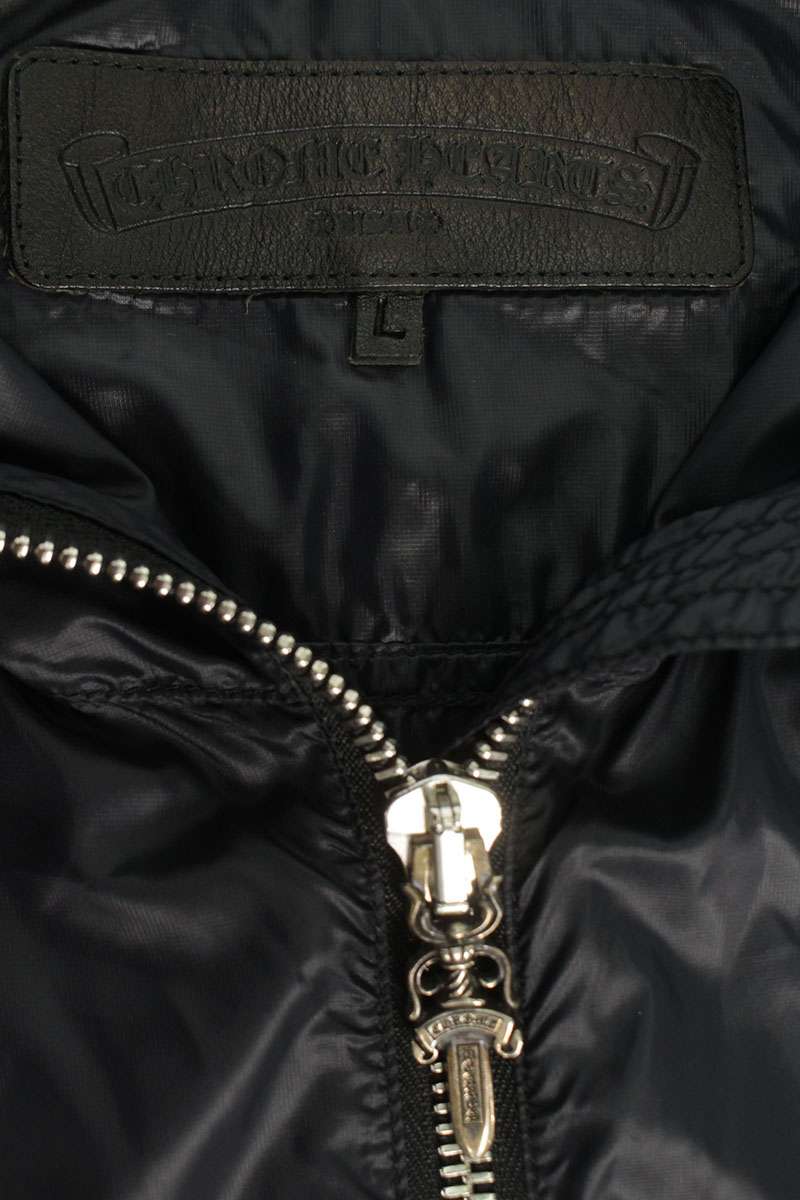 Chrome Hearts Cross Patch Nylon Anorak Black/Silver Size L