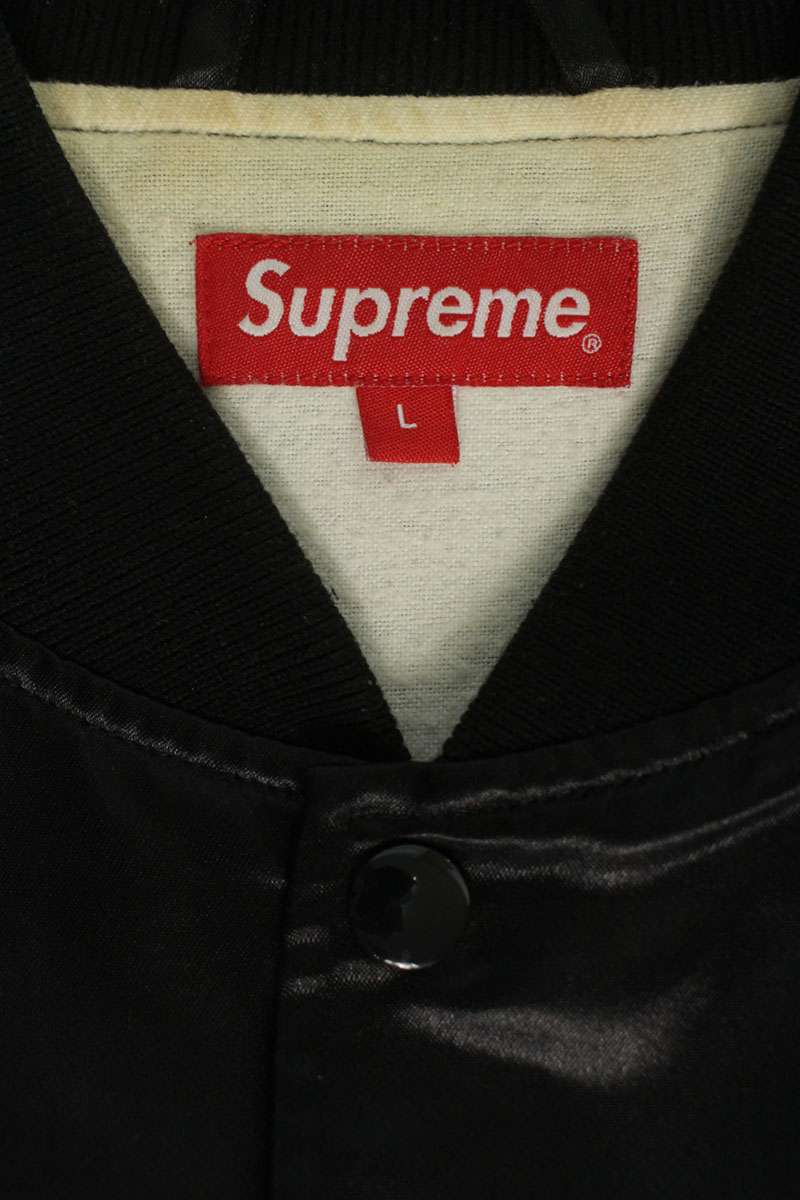 SUPREME 16SS Betty Boop Satin Club Jacket Black Size L