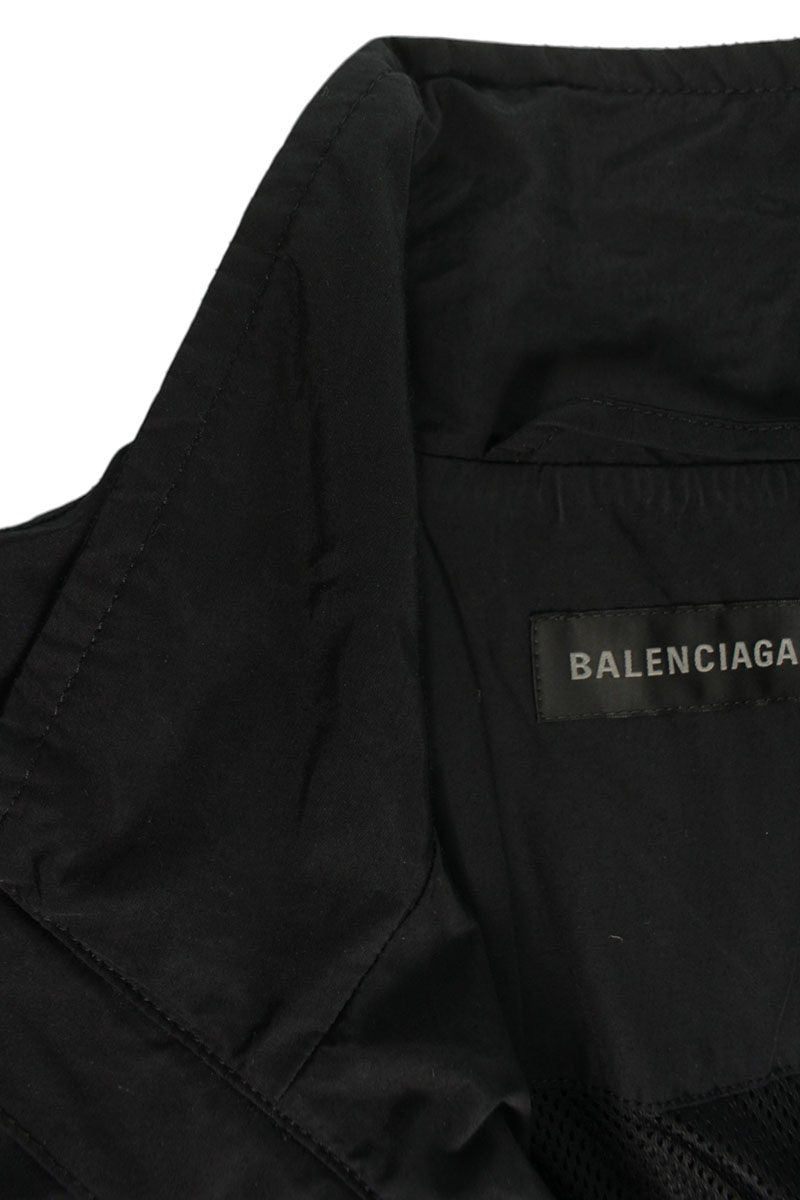 BALENCIAGA Cotton Nylon Sleeve Print Track Jacket Size L