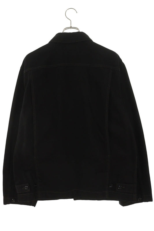 LEMAIRE Cotton Leather Boxy Jacket Black Size M