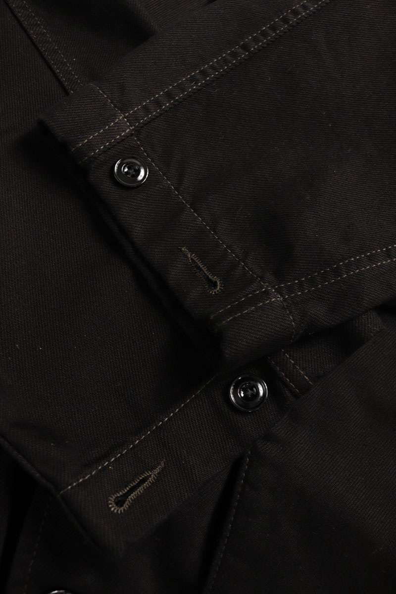LEMAIRE Cotton Leather Boxy Jacket Black Size M