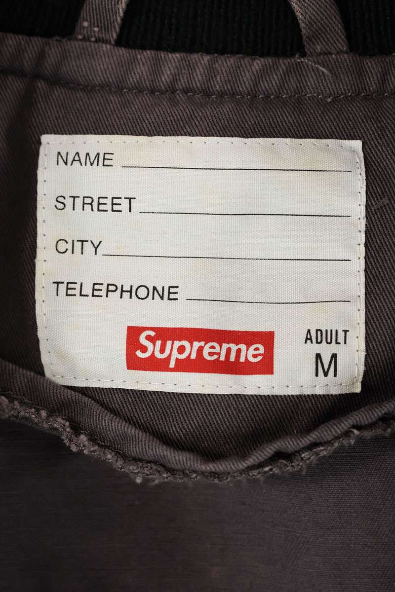 SUPREME 13SS Cadet Cotton Varsity Jacket Gray Size M