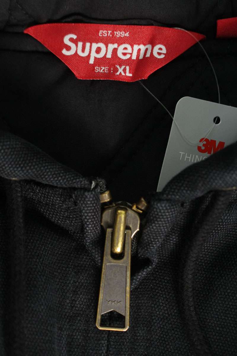 SUPREME 24AW Reflective Stripe Hooded Work Jacket Size XL