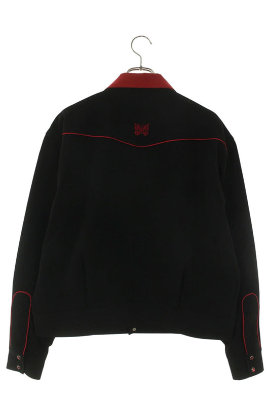 Needles Piping Cowboy Jacket Black Red Poly Blend Size L