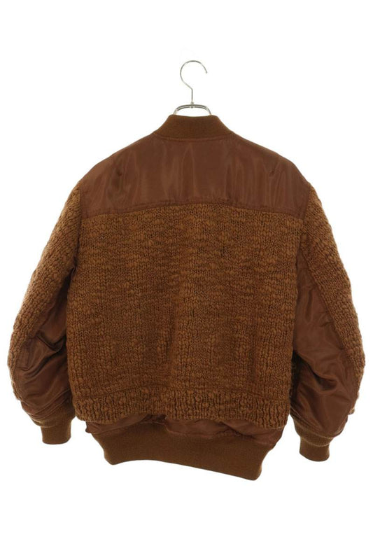 UNDERCOVER Knit Panel MA-1 Jacket Brown Size 2