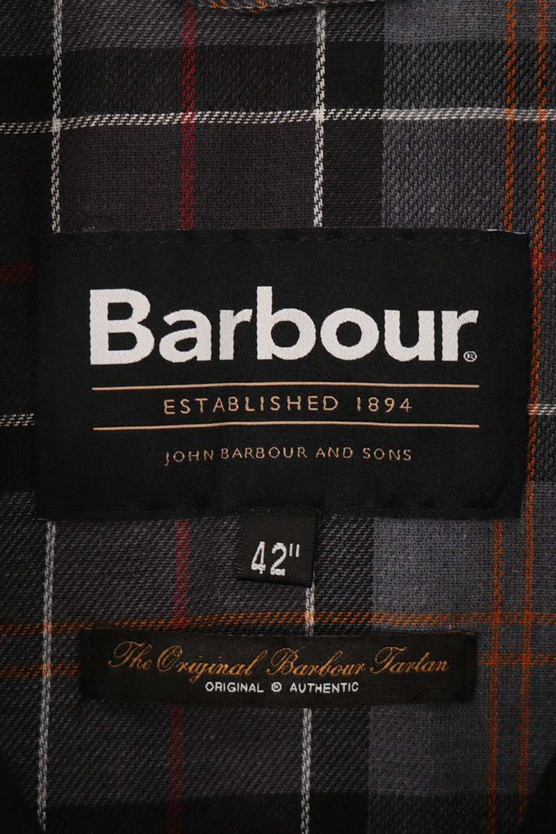 Barbour TRANSPORT Stand Collar Wax Jacket Black Size XS