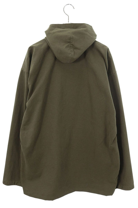 BALENCIAGA Khaki Cotton Zip Hooded Blouson Size XS
