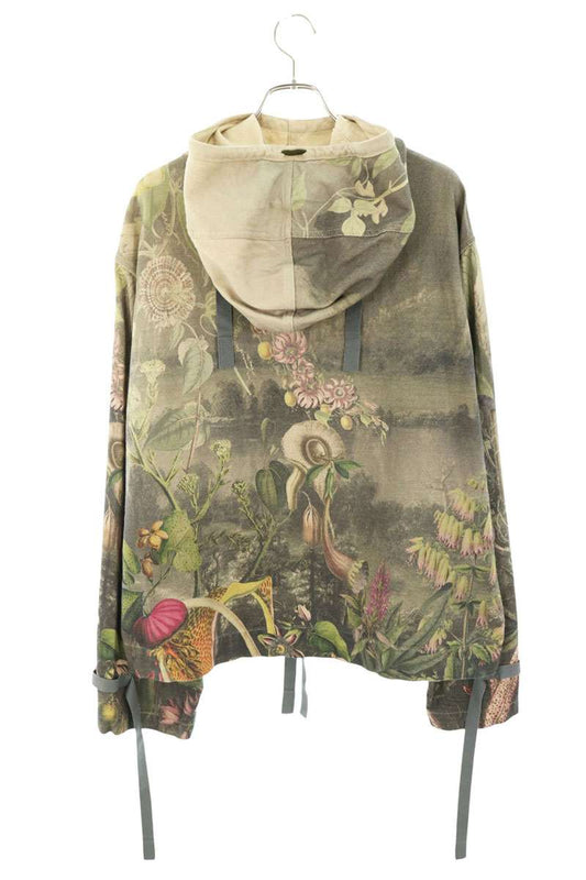 DRIES VAN NOTEN Floral Print Anorak Jacket Beige Size M