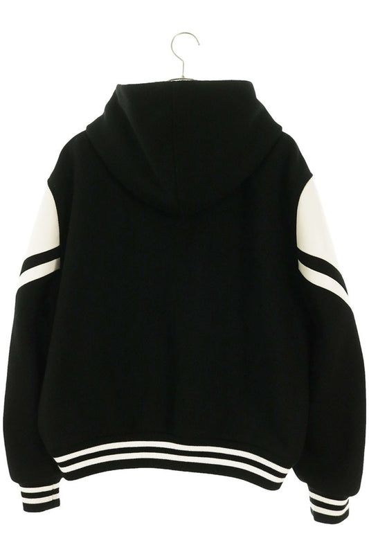 CELINE C-Logo Patch Hooded Teddy Blouson Black Size 48