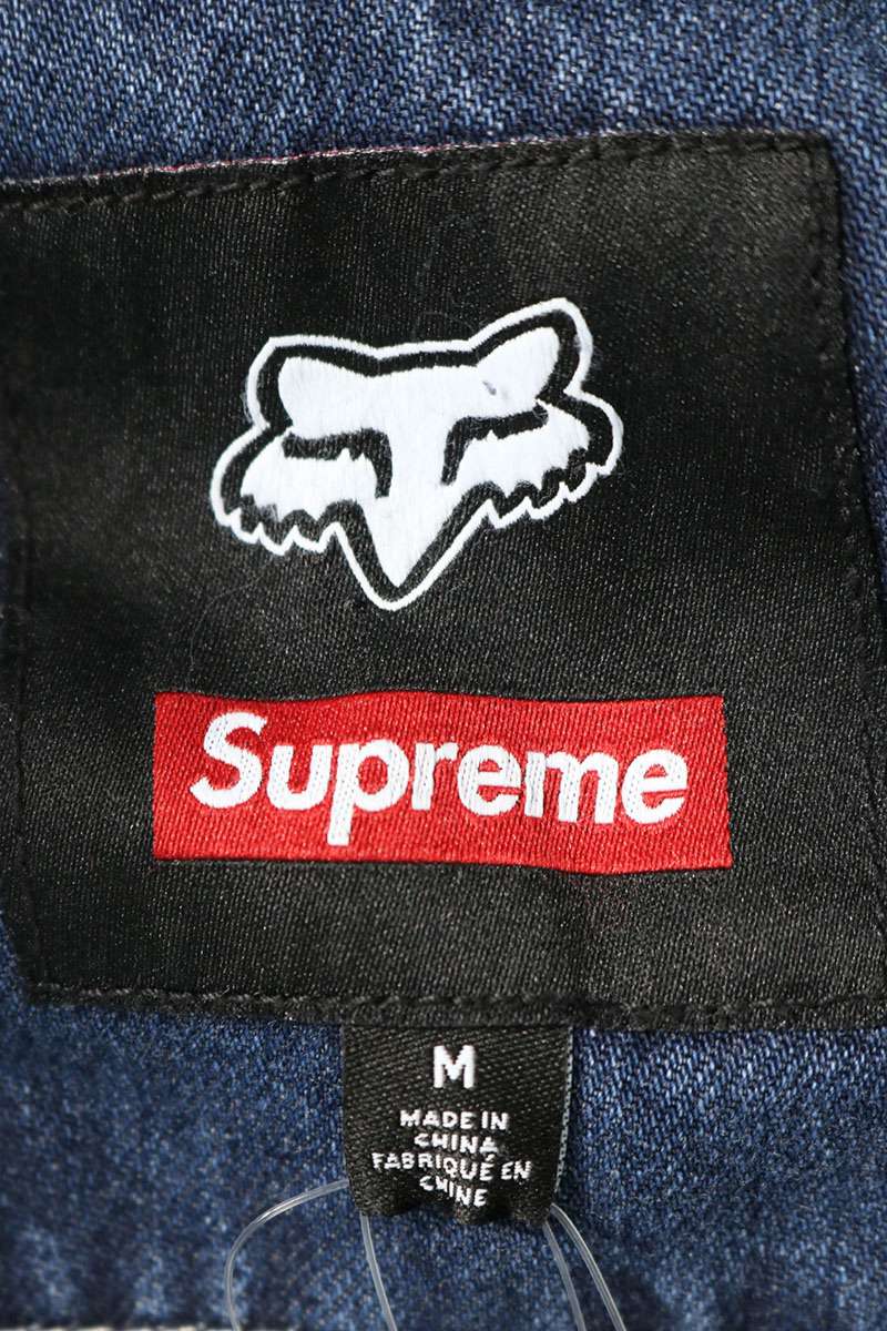 SUPREME 25AW Fox Racing Hooded Work Jacket Indigo Size M
