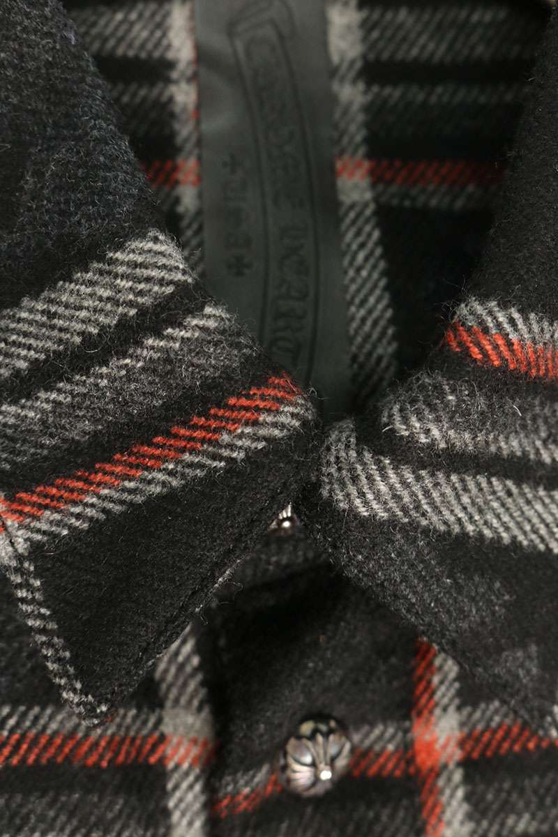 Chrome Hearts WORK DOG Check Cashmere Jacket Size S