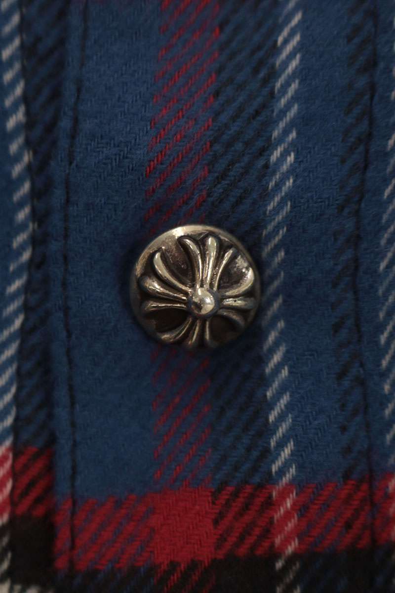 Chrome Hearts Work Dog Flannel Check Shirt Jacket Size M