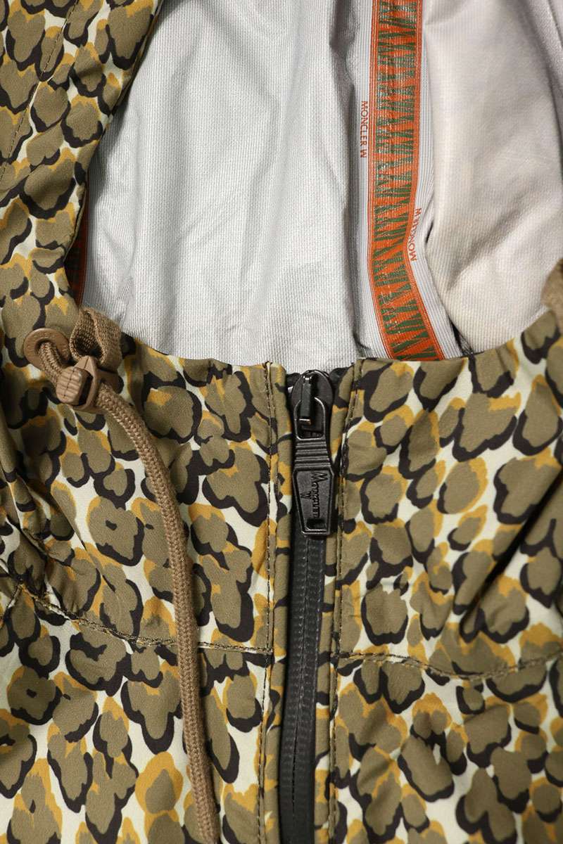 MONCLER Green Patterned Zip Mountain Jacket Size 0