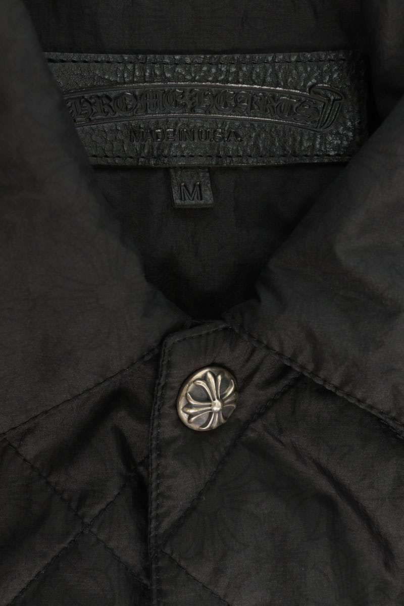 Chrome Hearts Riggins Quilted Nylon Black Silver Jacket Size M