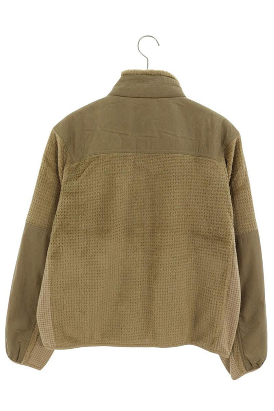 NIKE x STUSSY 25AW Full Zip Fleece Jacket Beige Size M
