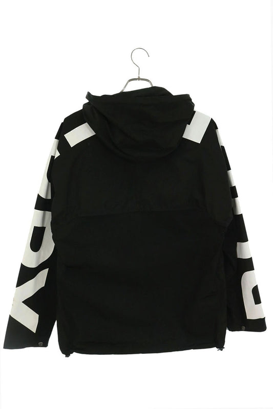 Burberry Side Logo Print Nylon Hooded Jacket Black Size M