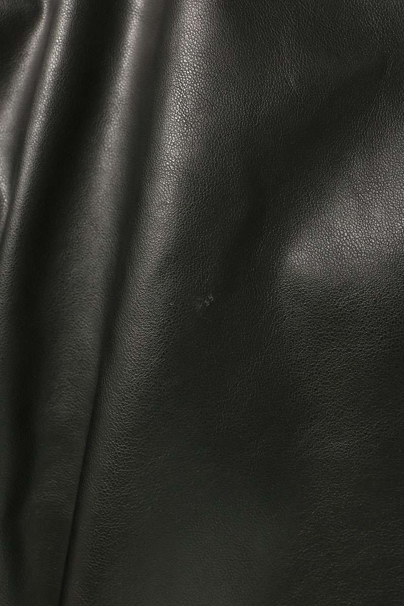 DIESEL J-MICC Faux Leather Hooded Jacket Black Size 46
