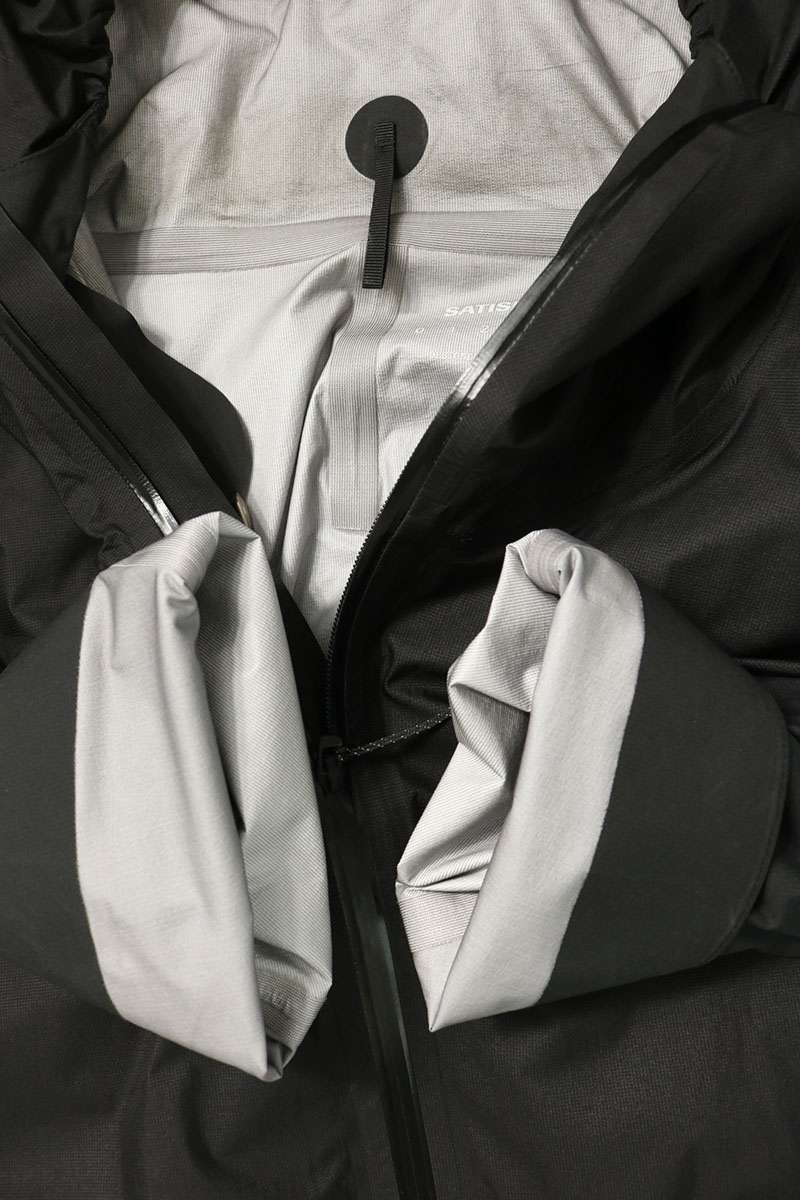 Satisfy Pertex 3L Fly Rain Nylon Jacket Black Size 4