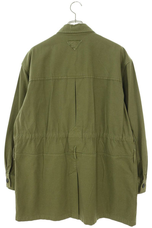 PRADA Cotton Safari Jacket Khaki Green Size 42