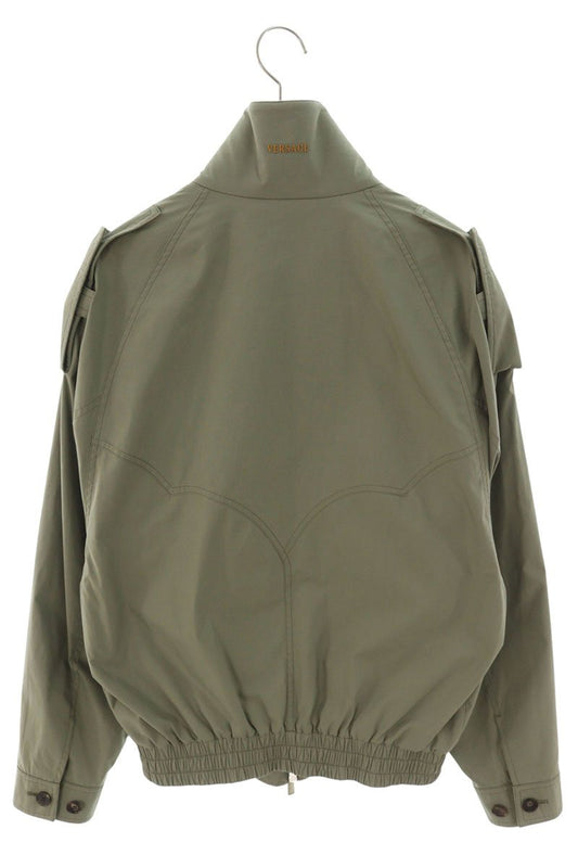 Versace Cotton Blend Jacket Green Size 46