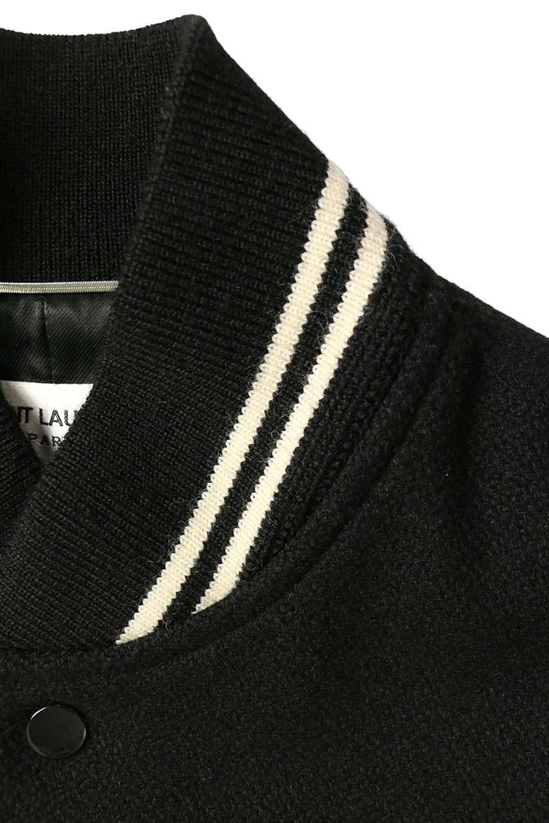 SAINT LAURENT PARIS Teddy Blouson Black/White Size 44