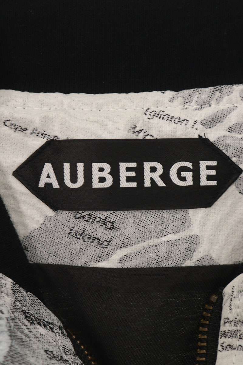 AUBERGE World Map Print Bomber Jacket White Size 42