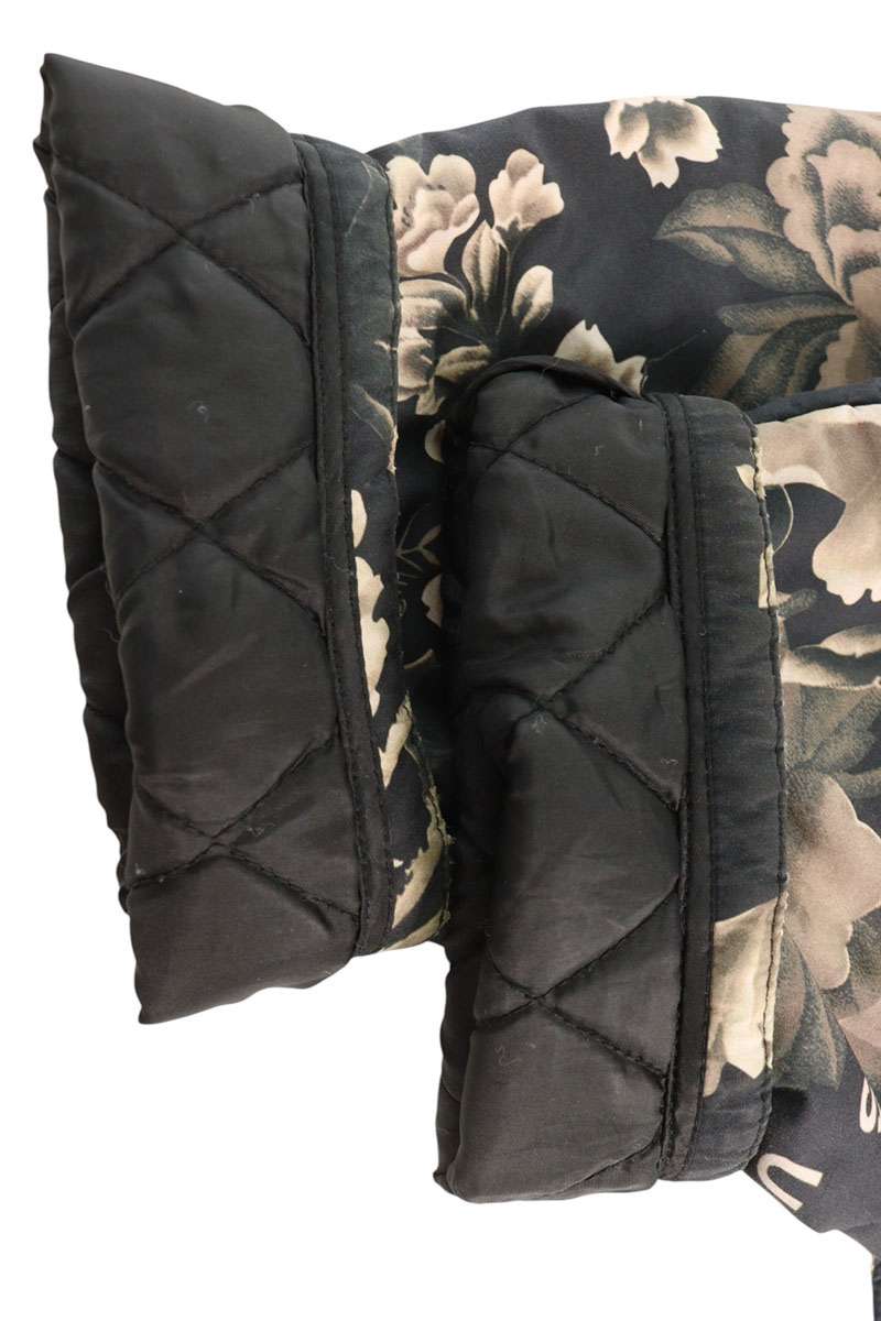 SUPREME Peacock Flower Print Quilted Jacket Black Size L