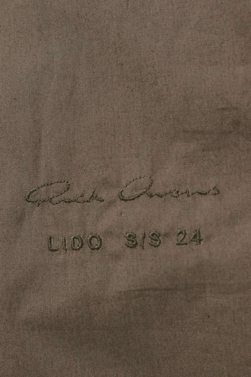 Rick Owens 24SS Lamb Leather Back Belt Jacket Silver Size 54